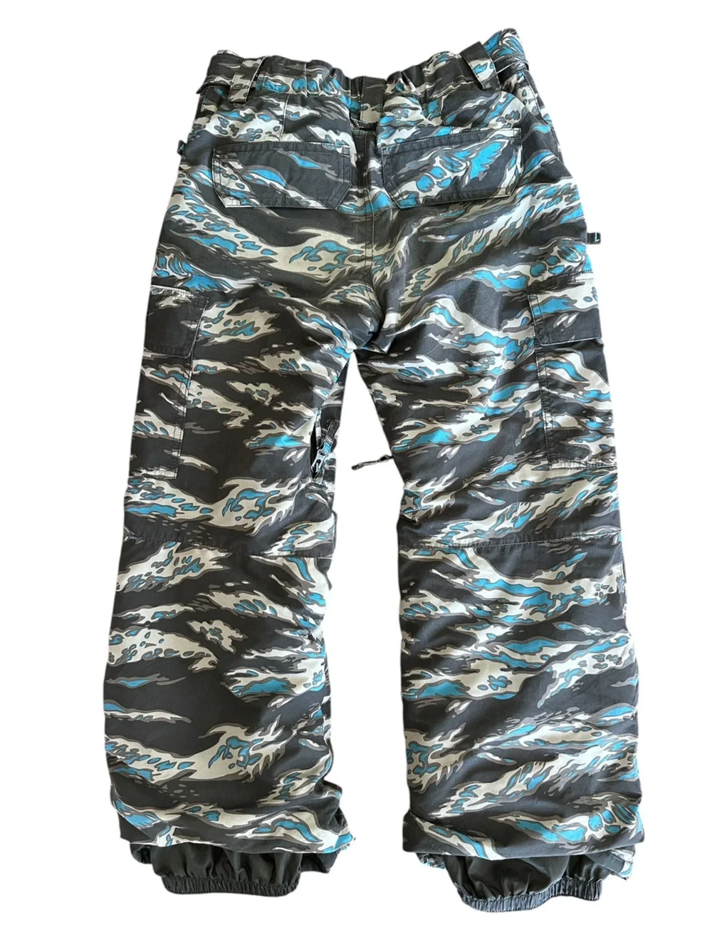 Burton Boys Exile Cargo Pant Blue Gray Snowboard Ski Snow Sports SZ 10/12 Medium